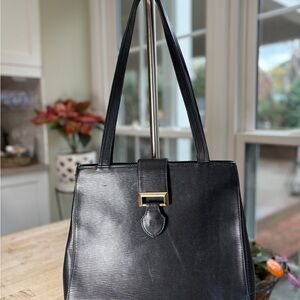 Vintage Black Epi Leather Bag VGUC